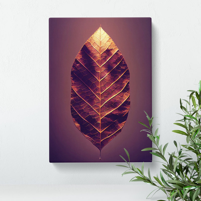 Royal Leaf - Wrapped Canvas, 50cm H x 35cm W x 3cm D
