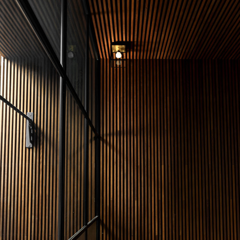Cage humide / plafond / petit, Laiton / Noir