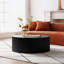 Table basse ronde Modern - Design en relief accrocheur - Noir-935664999