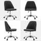 Task Chair Office Desk Chair Make Up Chair With Wheels(Set Of 2)