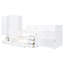Lit superposé simple avec lit gigogne coulissant, 5 tiroirs, bureau, blanc, pour lit gigogne et rangement divers - armoire, garde-robe, tiroirs en blanc