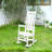 Oversized Rocking Chair With Wood-Texture, Outdoor Rocking Chair For Adults, All Weather Resistant Porch Rocker For Lawn Garden, White-1069845926