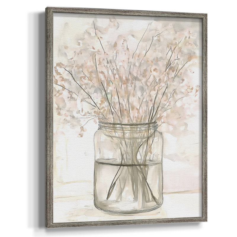 FLORAL Series DLXI Framed Print - Solid Wood, 21" H x 17" W