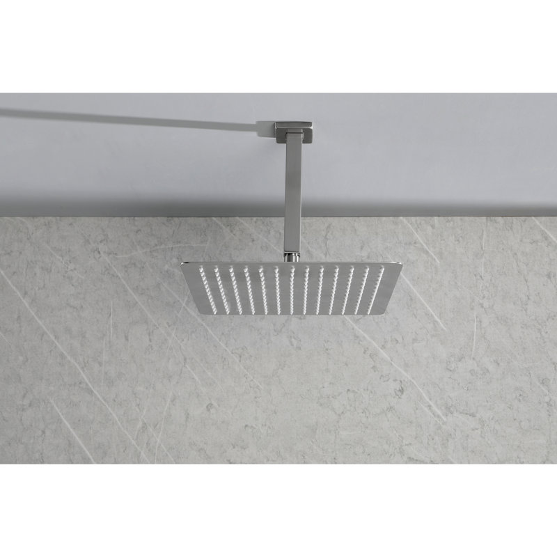 Luxury Rain Shower Head - 304 Stainless Steel, Easy Maintenance, Brushed Nickel, 2.5 Gpm Flow Rate Installation, Nickel Finish,