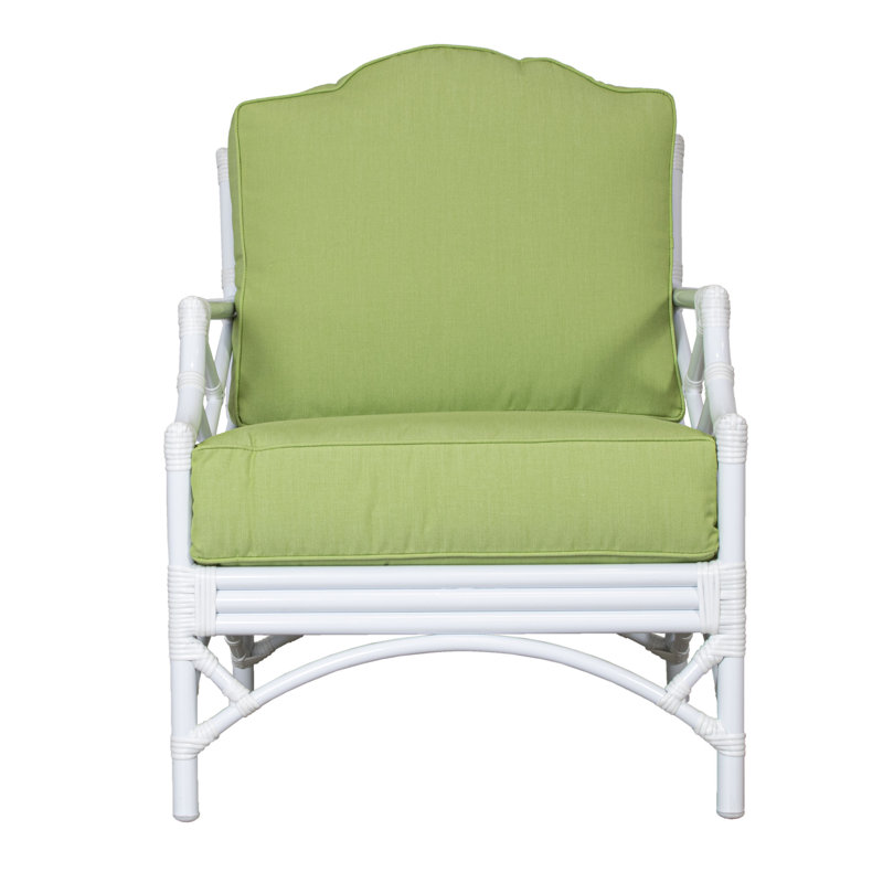 Chaise de patio avec coussins Chippendale, Toile Sunbrella® ara