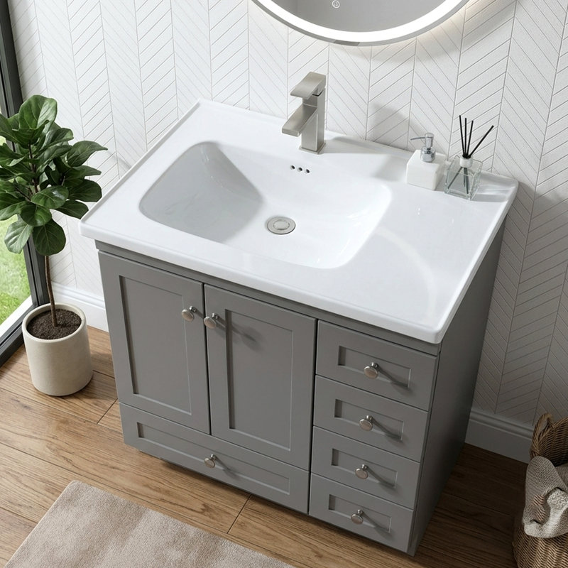 Ensemble de meuble-lavabo simple 24 po Ebony