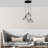 Elegant Industrial Chandelier, Black & Antique Finish, 21 x 11.8 inches | Metal Body, Adjustable Height | 3 x E27 (Max 40W) Sockets | Perfect for Modern Dining Rooms, Living Areas & Unique Home Décor | IP20 Rated-609740945
