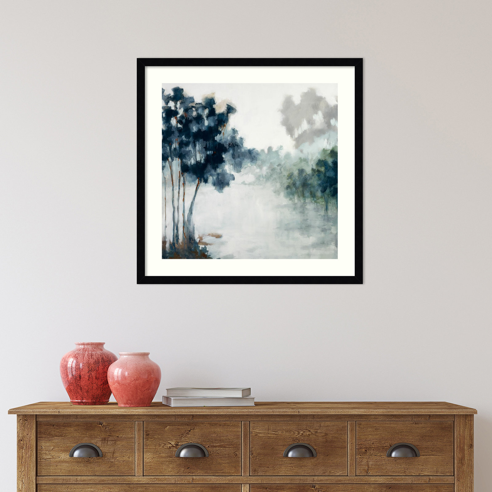 Soft Winter Light Print by Jacqueline Ellens, Black Framed Paper, 19" H x 19" W