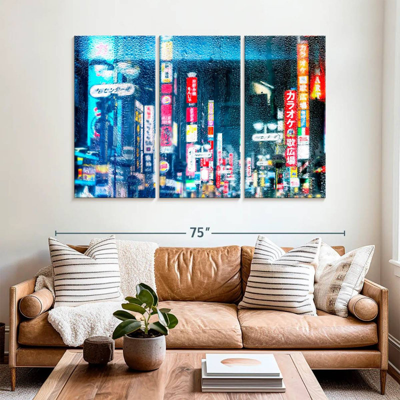 Sireci Tokyo Bluish Reflection, 42" H x 65" W