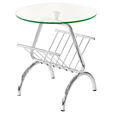 Leal Glass Top End Table