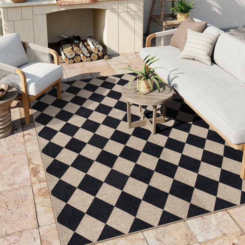 Vilena Herringbone Pattern Washable Area Rug - Chic Textured Design for Living Room, Bedroom, or Entryway Decor