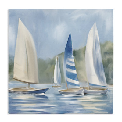 «Sailboat Day», peinture sur toile par Kim Allen