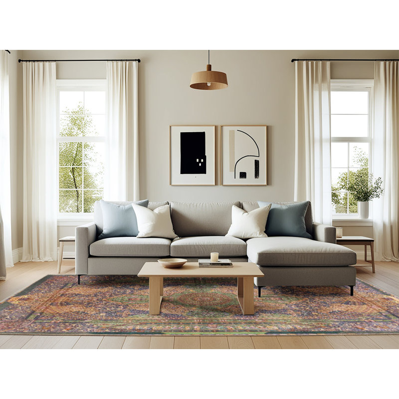 Oriental Indoor Rug, Rectangle 6' x 9'