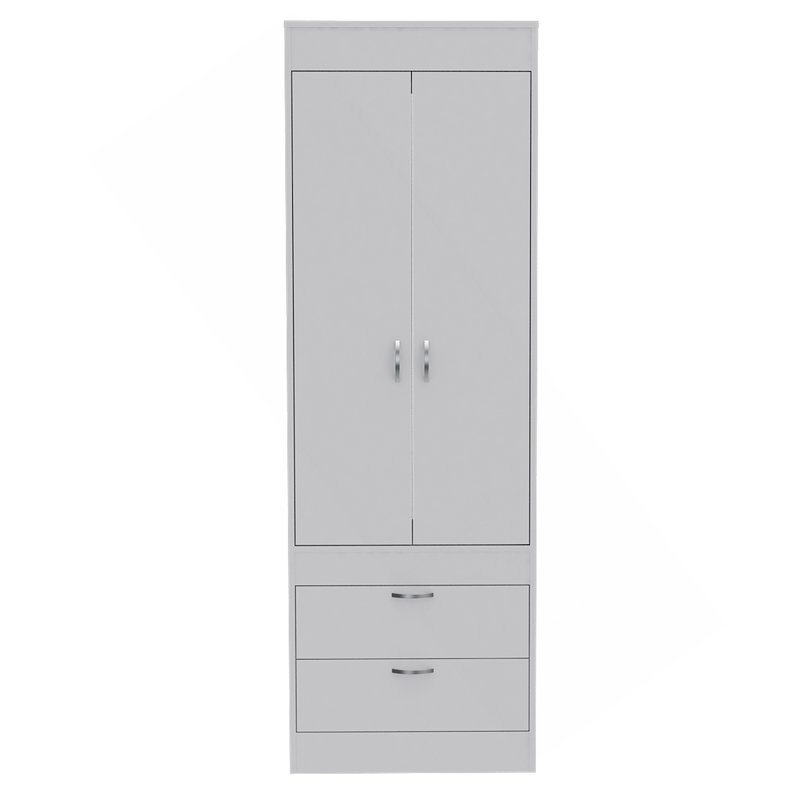 Armoire Alabama, une grande armoire, deux tiroirs