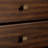 Louie Rectangular Buffet Sideboard Cabinet Walnut Finish with Curved Sides and Turned Legs for Dining Storage