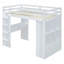 Lit mezzanine double avec grandes tablettes