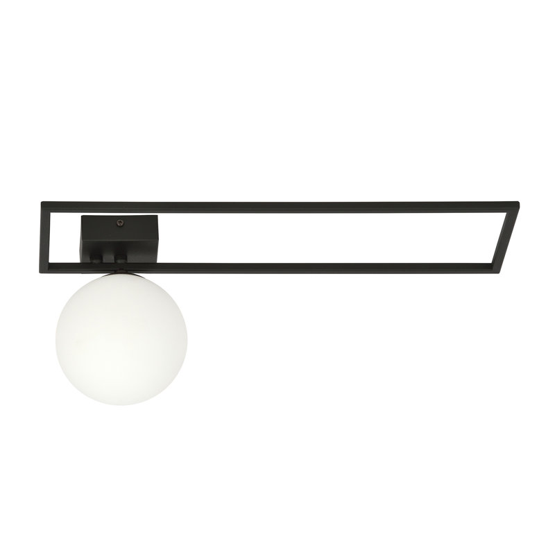 Appiah Glass Flush Mount, Opal, 25cm  x 47cm W x 74.5cm D