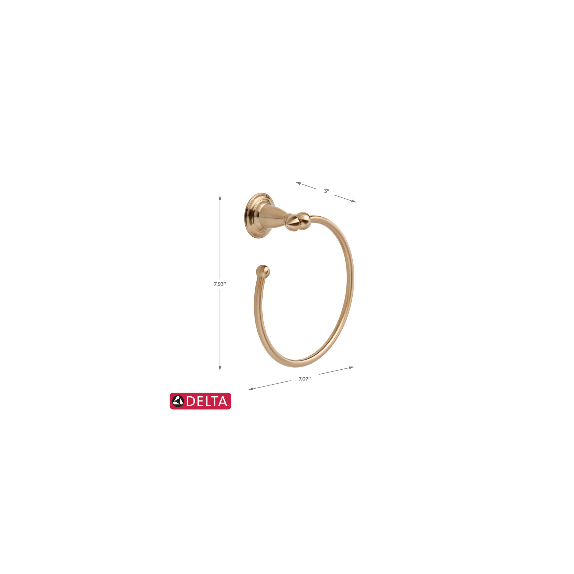 Victorian Towel Ring, Brilliance Champagne Bronze