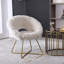 Chaise d'appoint rembourrée en fausse fourrure Slatina