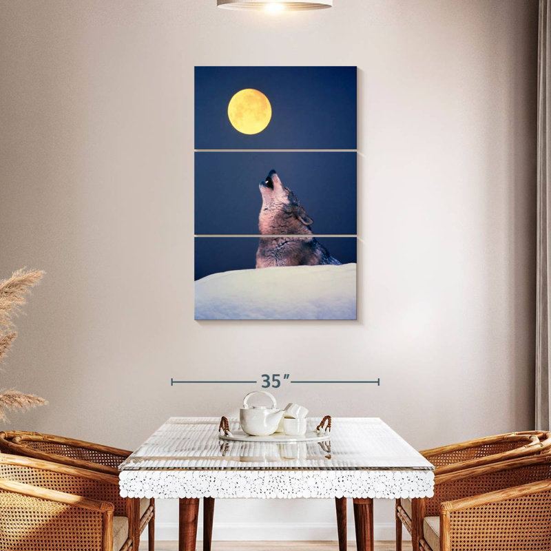 Brampt Wolf Calling The Pack, 32" H x 20" W