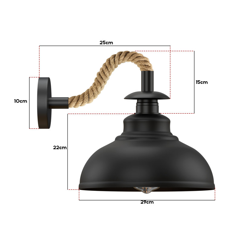 Mairead Armed Sconce, Yes, Black