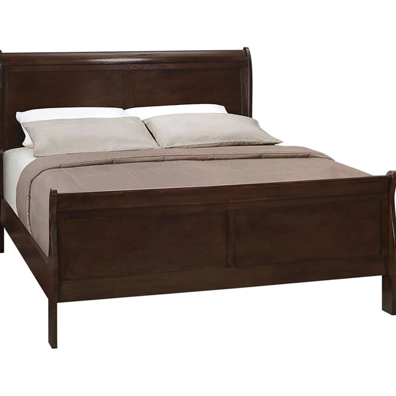 Lit double traditionnel cappuccino traditionnel, Lit double