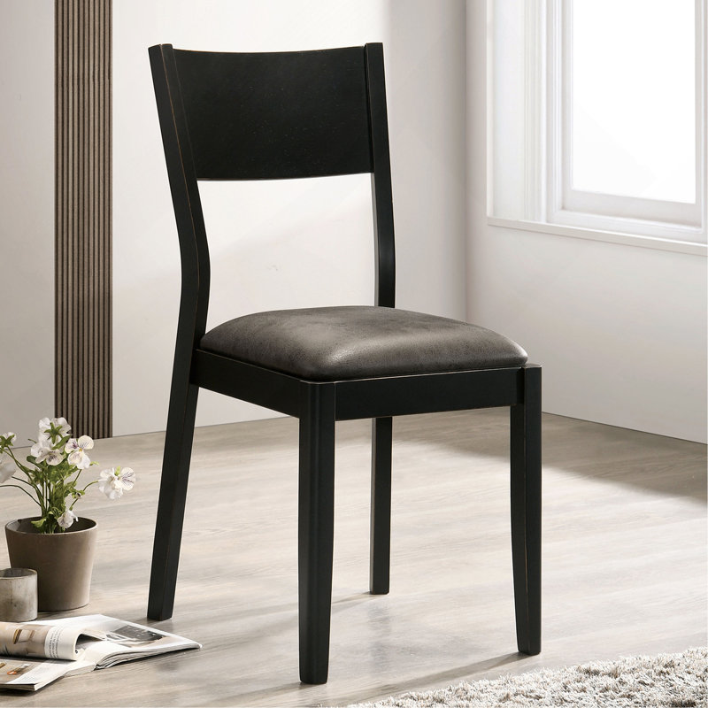 Ensemble de 2 chaises d'appoint Mid-Century modernes noires et grises