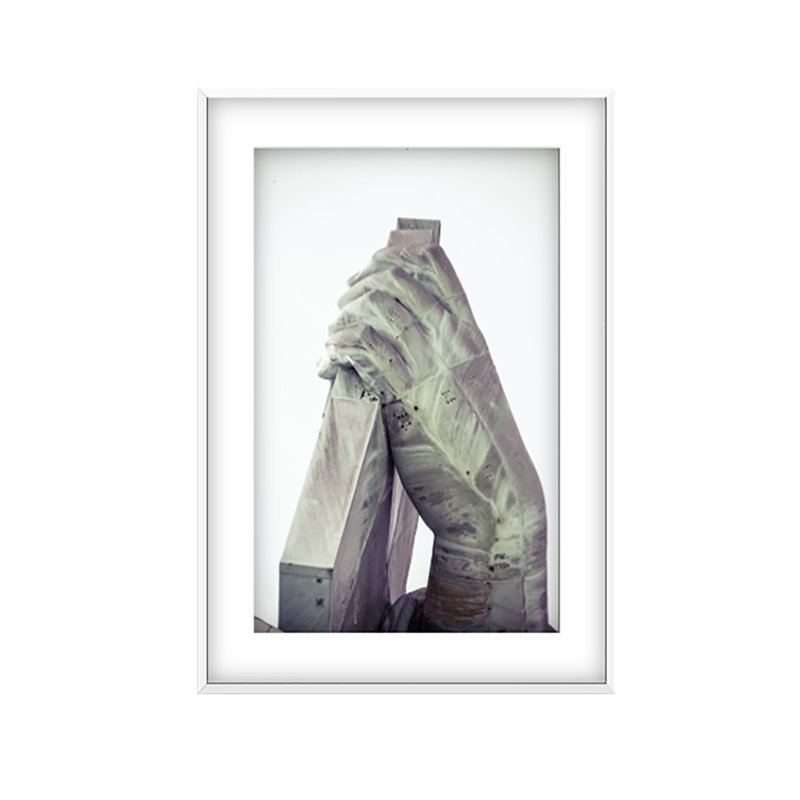 Livre July 4 Print by Francis Augustine, White, White Framed Paper, 48" H x 32" W x 0.8" D