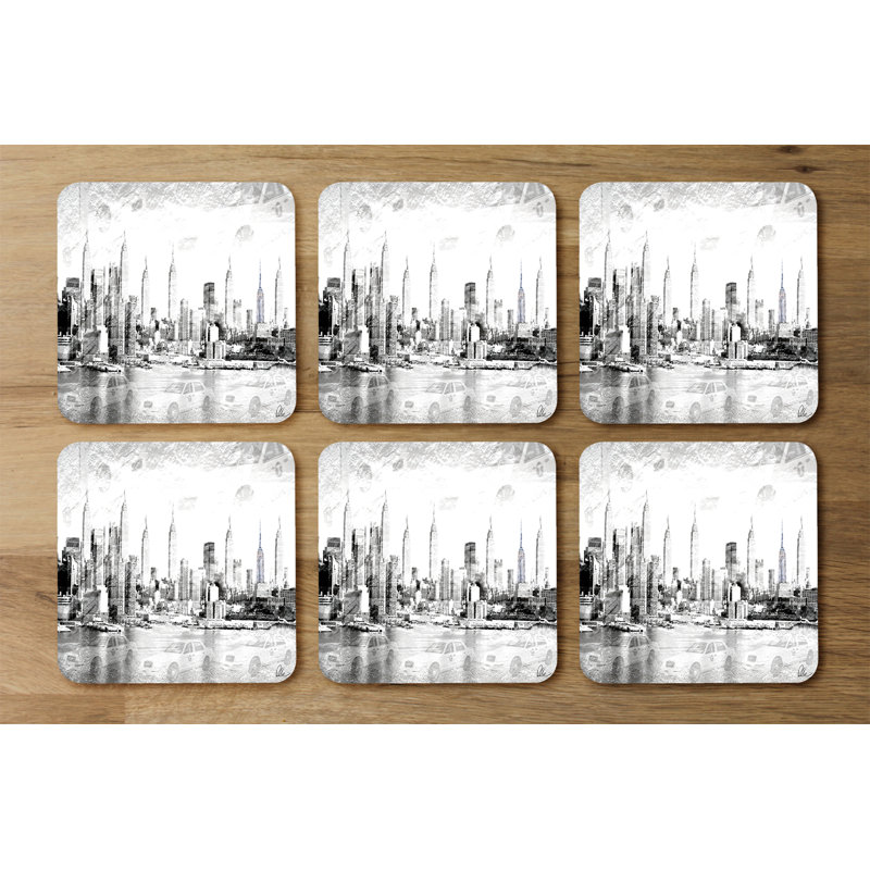 Square 6 Piece Coaster Set