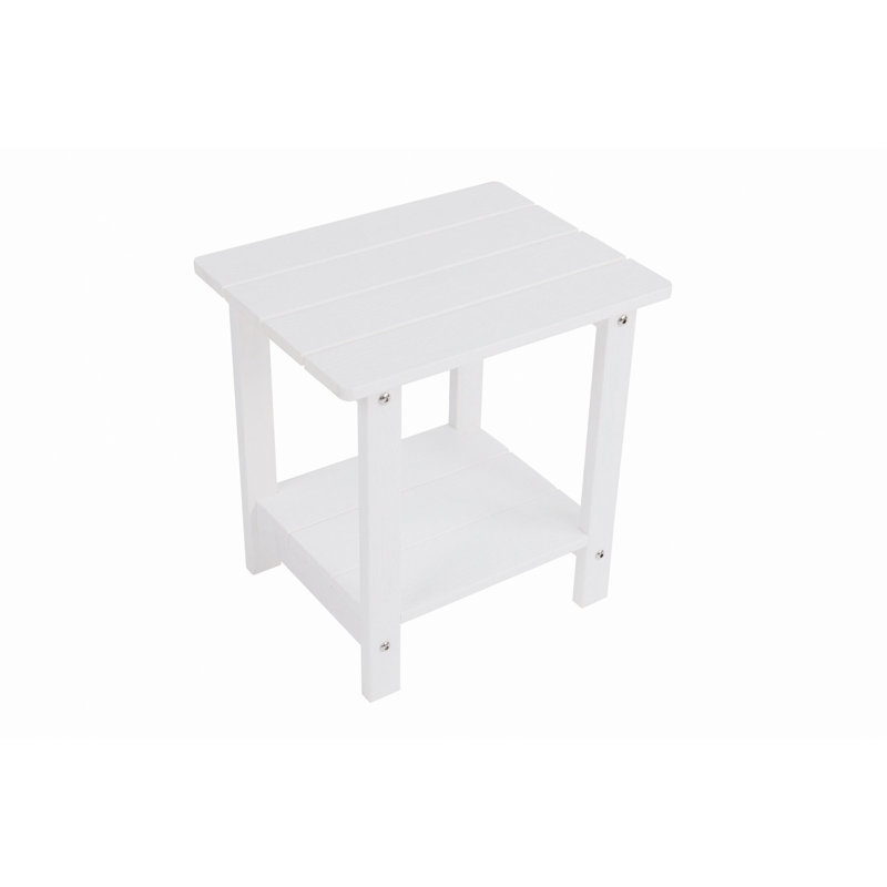 Élégante table d'appoint parfaite pour les collations de plein air et les douces après-midi de détente, matériau HiPS, Blanc