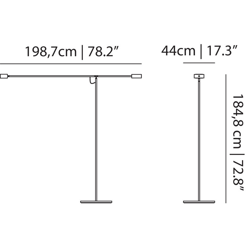 LED Swing Arm Floor Lamp