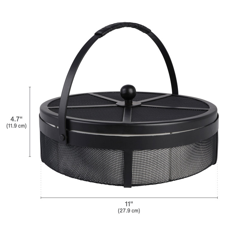 Desserte divisée 7 pièces BBQ To Go Gourmet Basics par Mikasa avec couvercle en maille de fer, 10,75 po