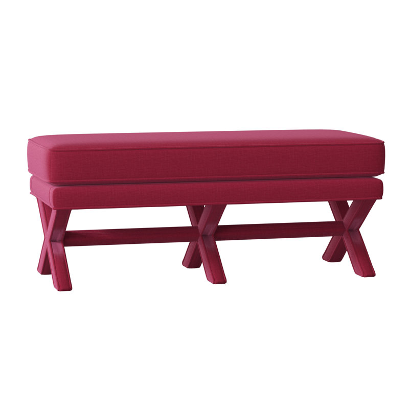 Cayden Upholstered Bench, Tess Fuchsia