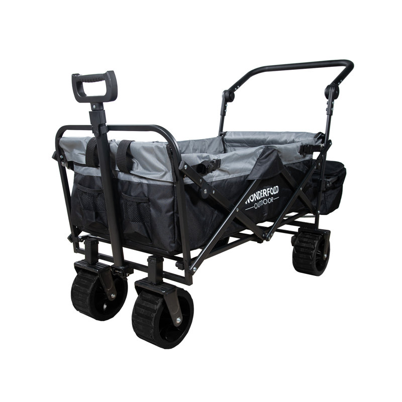 Chariot utilitaire pliable avec freins S3, Noir