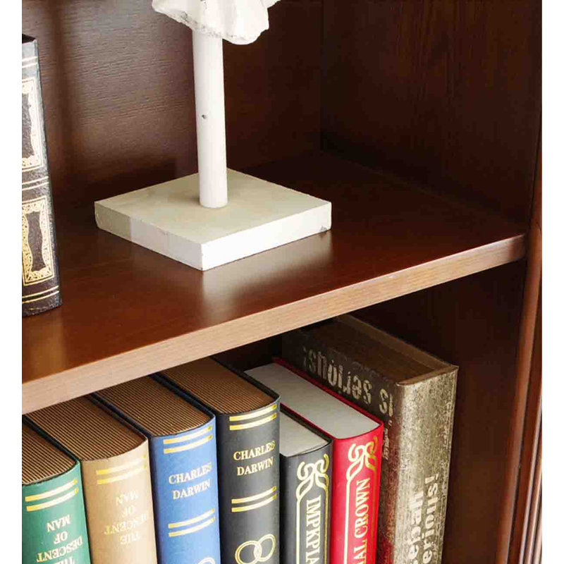 Commode en bois de style européen rétro pour rangement et bibliothèque sur pied