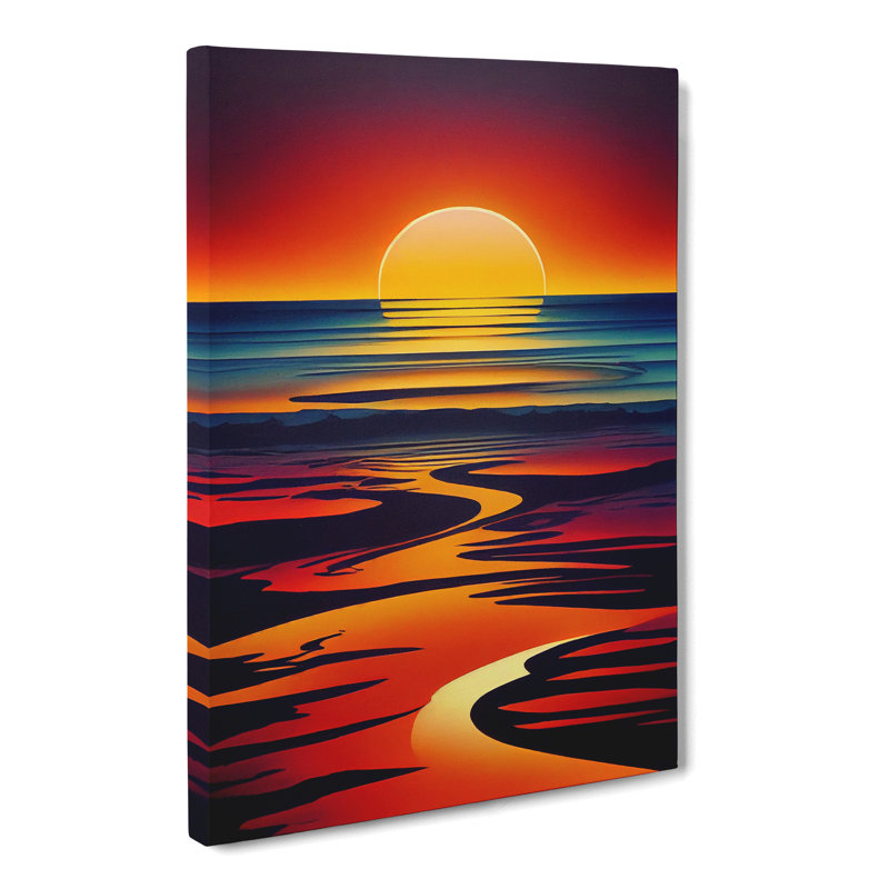 Gemi Sunset Acrylic Paint - Wrapped Canvas, 76cm H x 50cm W
