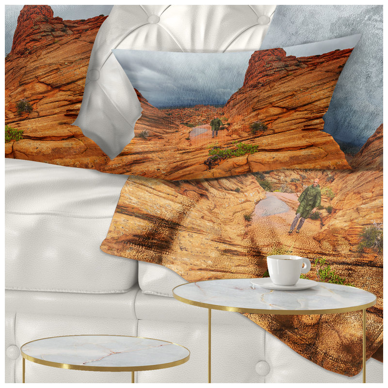 Coussin Schafer Landscape Vermillion, Marron foncé