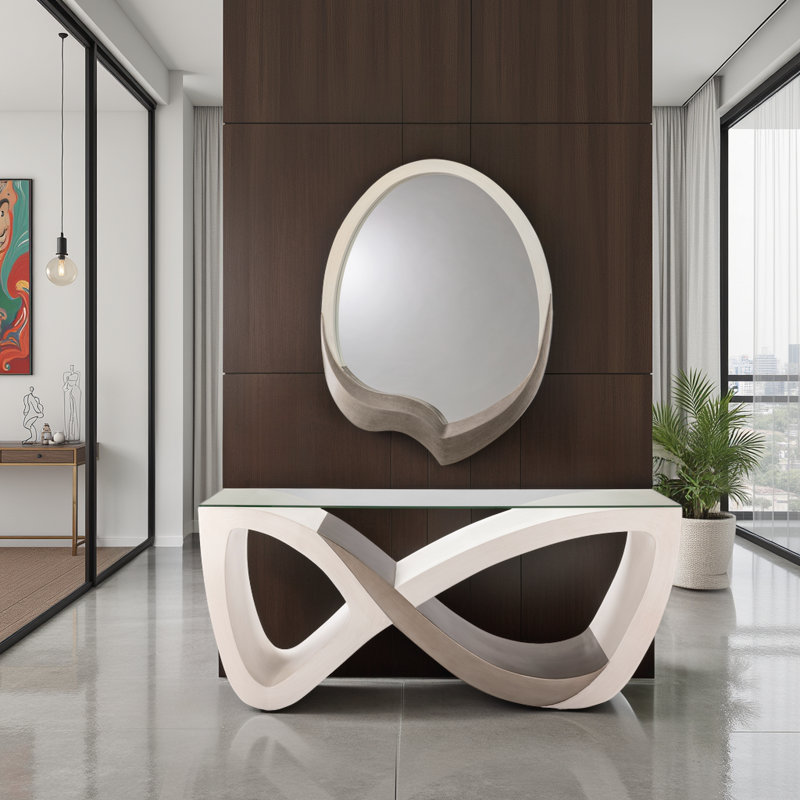 69'' W Glass Console Table