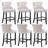Velvet Upholstered Solid Wood Kitchen Bar Stools  (Set of 6)-103146269
