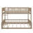 Full XL Over Queen Bunk Bed With Ladder And Guardrails-1318064444