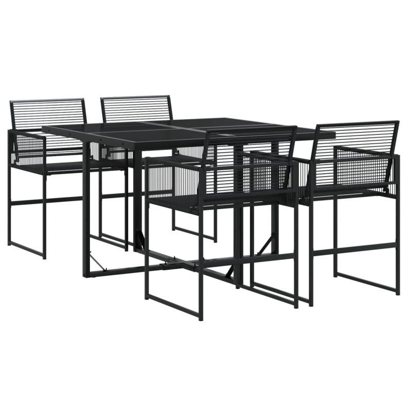4 - Person Wicker Patio Dining Set with Rectangular Table