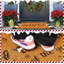 Paillasson de Noël 2 pièces avec paillasson décoratif noir et blanc Buffalo