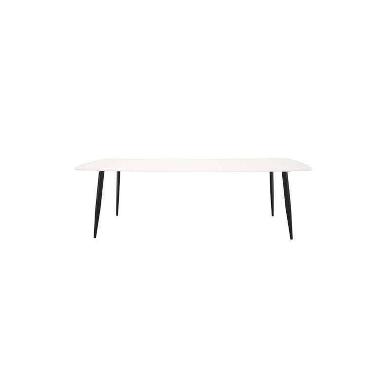 Polar Metal Base Dining Table, Black, H75 x L240 x W100 cm