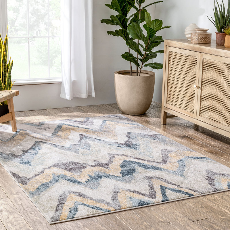 Rodeo Chevron Synthetic Area Rug, Rectangle 120 x 160 cm