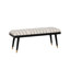 Banc rembourré noir et crème Conlan