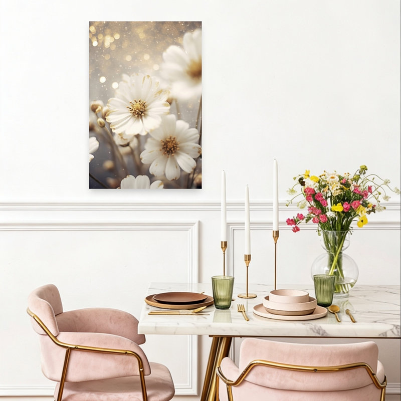 Petals In Starlight Delicate Elegant Ethereal Flower Nature Wall Art Print, 60.96cm H x 40.64cm W