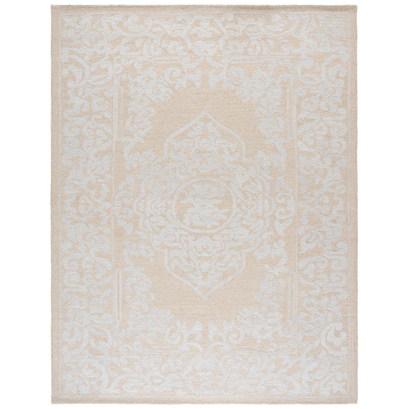Abstract Hand Tufted Wool With Cotton Cloth Backing Rug, Rectangle 8' x 10'