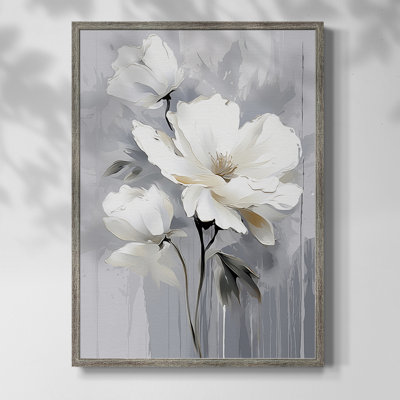 Reproduction encadrée FLORAL Series CDXLIV - bois massif