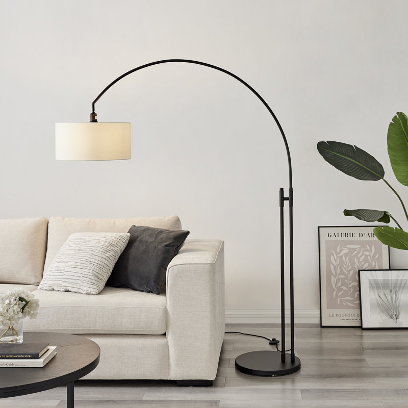 Luci Elegant Arc Floor Lamp - Matte Black Minimalist Modern Design