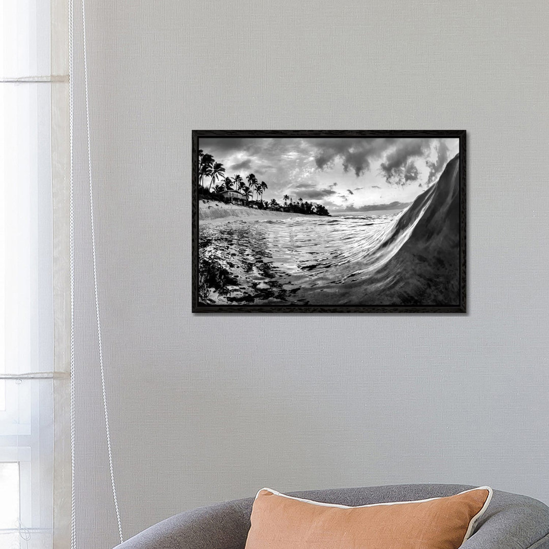 Steep Approach Black And White von Sean Davey - Galerie-umwickelte Leinwand Giclée auf Leinwand